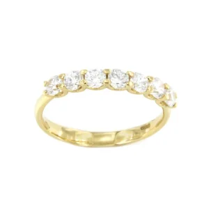 Roman Joyero Anillos<Anillo GERANIO alianza de circonitas en oro amarillo de 18 kilates
