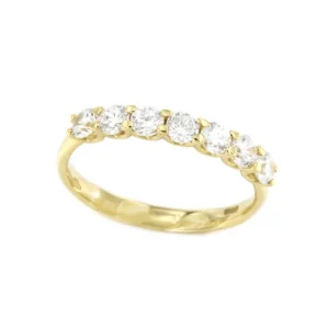 Roman Joyero Anillos<Anillo GERANIO alianza de circonitas en oro amarillo de 18 kilates