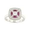 Roman Joyero Anillos<Anillo JORDAN solitario con brillantes y taipes de esmeraldas, rubies o zafiros