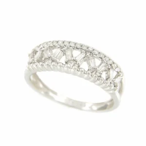 Roman Joyero Anillos<Anillo KERIM en oro blanco de 18 kts con brillantes y taipes