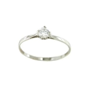 Roman Joyero Anillos<Anillo LEIRA solitario en oro amarillo o blanco con circonita en 18 ktes