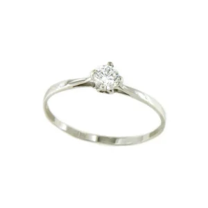Roman Joyero Anillos<Anillo LEIRA solitario en oro amarillo o blanco con circonita en 18 ktes