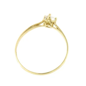 Roman Joyero Anillos<Anillo LEIRA solitario en oro amarillo o blanco con circonita en 18 ktes