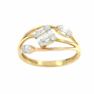 Roman Joyero Anillos<Anillo LESLI en oro de 3 colores con brillantes y baguettes
