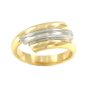 Roman Joyero Anillos<Anillo ligero AYFER en oro amarillo de 18 kilates y blanco