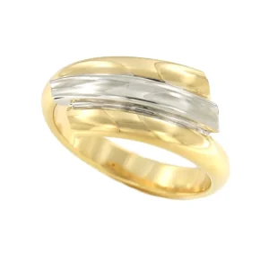 Roman Joyero Anillos<Anillo ligero AYFER en oro amarillo de 18 kilates y blanco