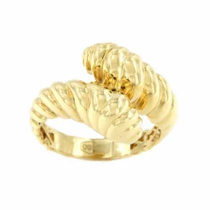 Roman Joyero Anillos<Anillo LUZ modelo tu y yo en oro amarillo de 18 ktes con gallones