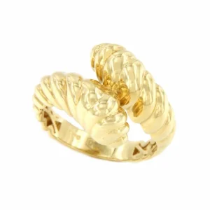 Roman Joyero Anillos<Anillo LUZ modelo tu y yo en oro amarillo de 18 ktes con gallones