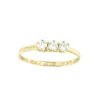 Roman Joyero Anillos<Anillo MAJO tresillo de circonitas en oro amarillo o blanco de 18 ktes