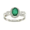 Roman Joyero Anillos<Anillo NILUFER de oro blanco con diamantes y esmeralda, zafiro o rubí.