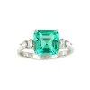 Roman Joyero Anillos<Anillo ORLEANS en esmeraldas con brillantes y oro blanco de 18 ktes.