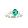 Roman Joyero Anillos<Anillo PATERNA esmeralda y diamantes en oro blanco 18 ktes