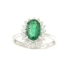 Roman Joyero Anillos<Anillo PINAR en oro blanco con zafiro o esmeralda y brillantes