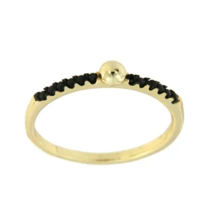 Roman Joyero Anillos<Anillo plata con baño de oro y bola central