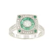 Roman Joyero Anillos<Anillo PRAVIA oro blanco brillantes y zafiros, esmeraldas o rubies
