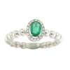 Roman Joyero Anillos<Anillo SAHNAZ de oro blanco con brillantes y esmeralda, rubí o zafiro