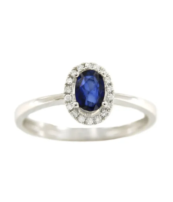 Roman Joyero Anillos<Anillo SERPIL en oro blanco con brillantes y esmeralda, rubí o zafiro