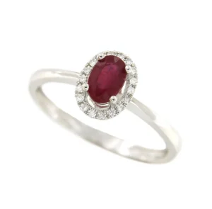 Roman Joyero Anillos<Anillo SERPIL en oro blanco con brillantes y esmeralda, rubí o zafiro