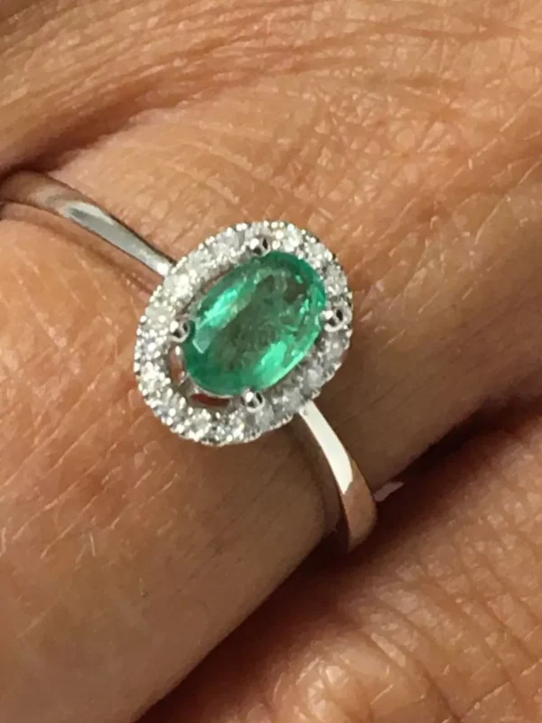 Roman Joyero Anillos<Anillo SERPIL en oro blanco con brillantes y esmeralda, rubí o zafiro