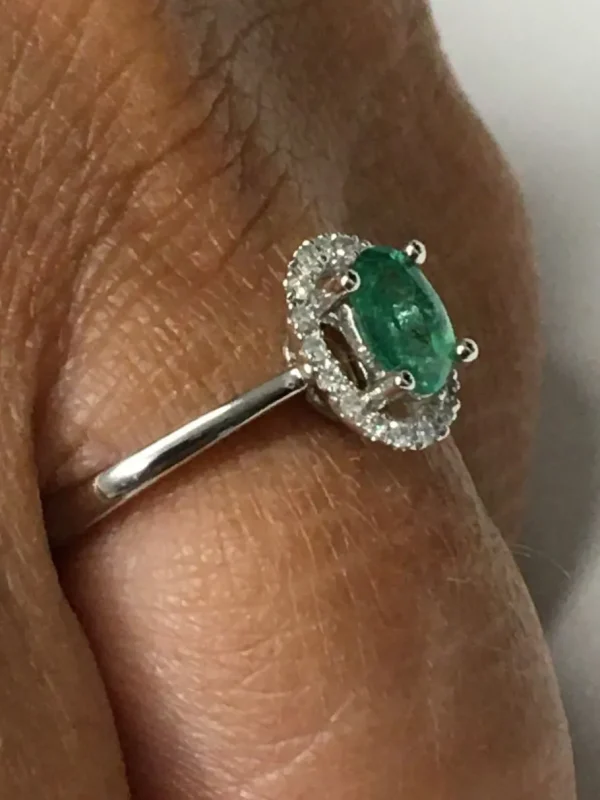 Roman Joyero Anillos<Anillo SERPIL en oro blanco con brillantes y esmeralda, rubí o zafiro