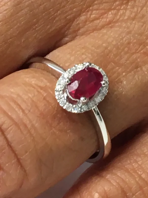 Roman Joyero Anillos<Anillo SERPIL en oro blanco con brillantes y esmeralda, rubí o zafiro