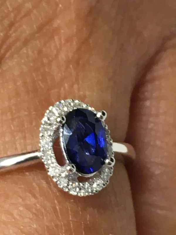 Roman Joyero Anillos<Anillo SERPIL en oro blanco con brillantes y esmeralda, rubí o zafiro