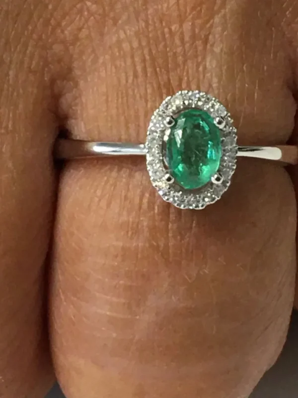 Roman Joyero Anillos<Anillo SERPIL en oro blanco con brillantes y esmeralda, rubí o zafiro