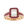 Roman Joyero Anillos<Anillo SERVAT en oro rosa con brillantes, baguettes y rubies