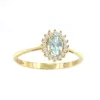Roman Joyero Anillos<Anillo SHAM en oro amarillo de 18 kilates circonitas y aguamarina