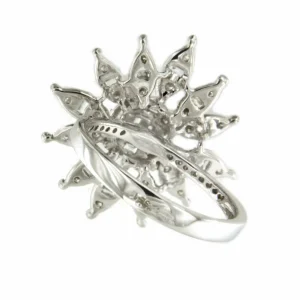 Roman Joyero Anillos<Anillo SOL realizado en oro blanco con baguettes y brillantes