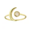 Roman Joyero Anillos<Anillo sol y luna de plata con baño de oro