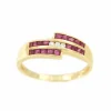 Roman Joyero Anillos<Anillo TARIK oro amarillo de 18 kts brillantes y rubíes