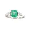 Roman Joyero Anillos<Anillo THIONVILLE esmeralda y brillantes en oro blanco de 18 ktes