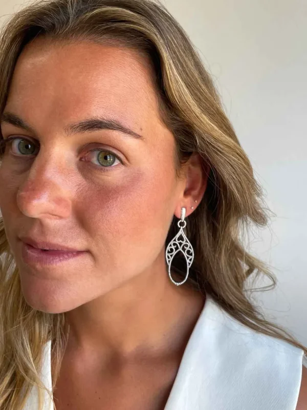 Roman Joyero Pendientes<ANTON, pendientes largos de plata para fiestas