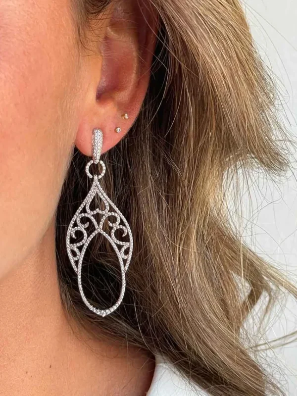 Roman Joyero Pendientes<ANTON, pendientes largos de plata para fiestas