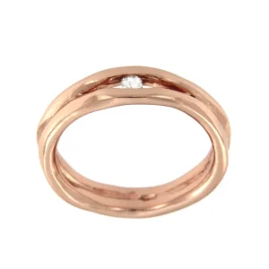 Roman Joyero Anillos<ARALIA, anillo de plata rosada con circonita.