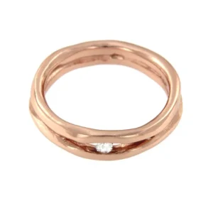 Roman Joyero Anillos<ARALIA, anillo de plata rosada con circonita.