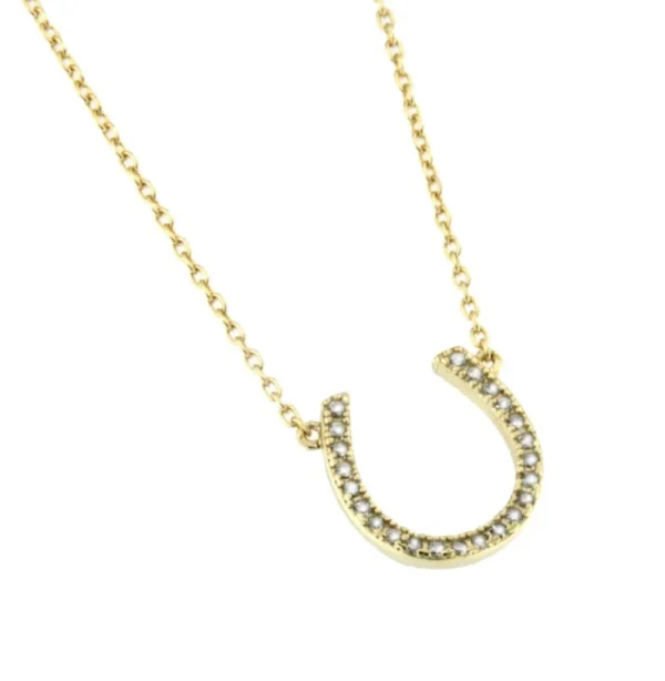 Roman Joyero Cadenas Y Gargantillas<ARCANGEL, cadena de plata dorada con herradura