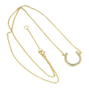 Roman Joyero Cadenas Y Gargantillas<ARCANGEL, cadena de plata dorada con herradura