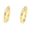 Roman Joyero Pendientes<Argolla lisa BIRAN oro amarillo 18 kilates cuerpo redondeado