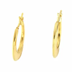 Roman Joyero Pendientes<Argollas de oro redondeadas YASIN en 18 kilates aplanadas