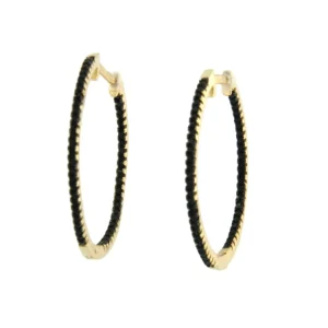 Roman Joyero Pendientes<Argollas de plata con baño de oro o de rodio y circonitas