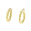 Roman Joyero Pendientes<Argollas galloneadas VELMAT en oro amarillo de 18 kilates