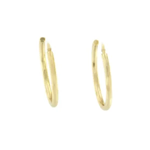 Roman Joyero Pendientes<Argollas medianas de tubo de plata con baño de oro o rodio
