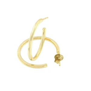 Roman Joyero Pendientes<Argollas medianas de tubo de plata con baño de oro o rodio