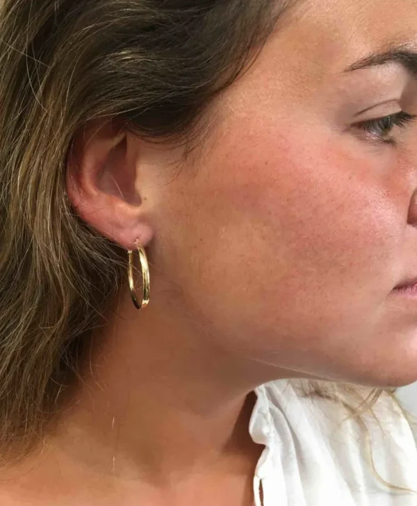Roman Joyero Pendientes<Argollas oro amarillo FIKRET huecas en 18 kilates muy ligeras