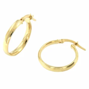 Roman Joyero Pendientes<Argollas oro amarillo MERT huecas en 18 kilates muy ligeras