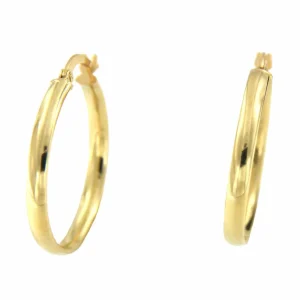 Roman Joyero Pendientes<Argollas oro amarillo SAFIR huecas en 18 kilates muy ligeras