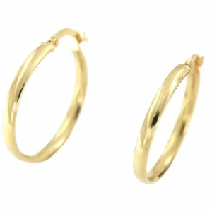 Roman Joyero Pendientes<Argollas oro amarillo SAFIR huecas en 18 kilates muy ligeras