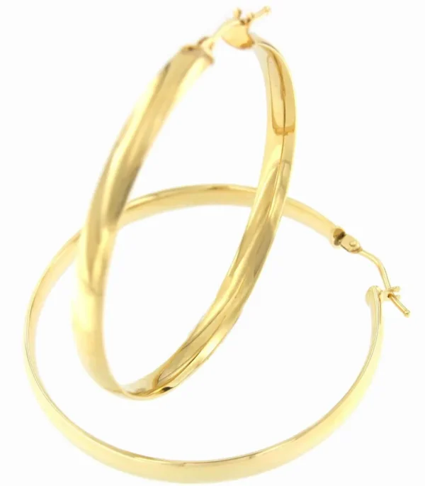 Roman Joyero Pendientes<Argollas oro amarillo TUVAL huecas en 18 kilates muy ligeras